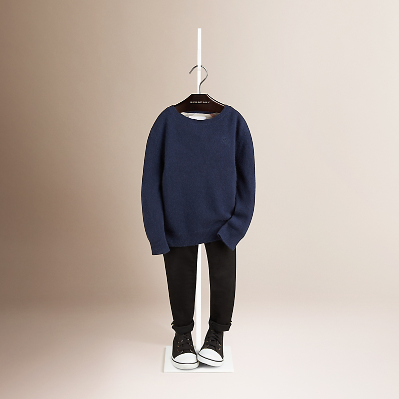 Burberry博柏利 格纹手肘垫布羊绒衫 39980131