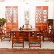 Bàn ghế trà cổ Trung Quốc kết hợp 功夫 茶桌 茶 furniture nội thất gỗ nguyên khối 1.6 mét Tổng cục Chiến Quốc - Bàn ghế ngoài trời / sân