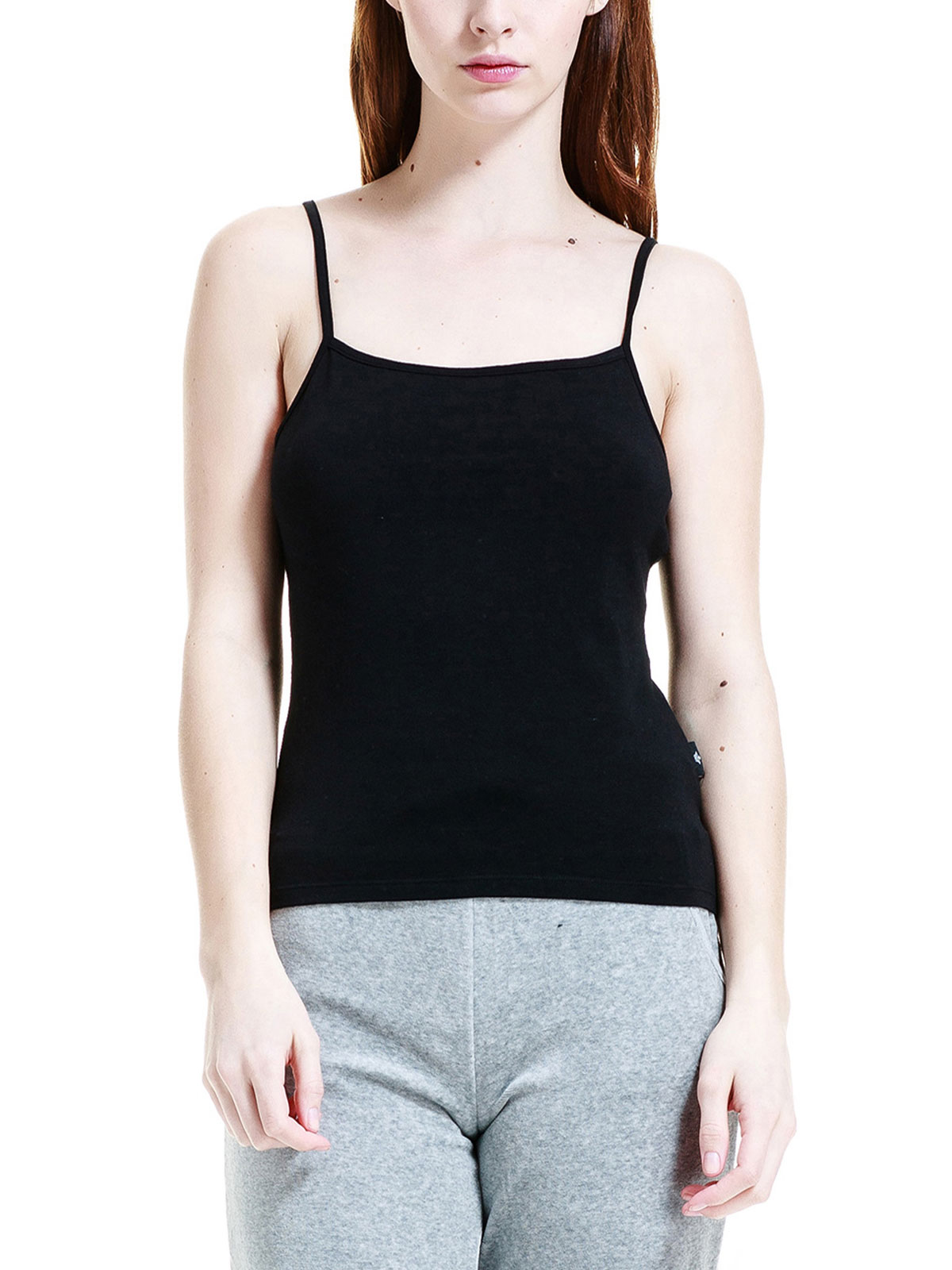 ROYAL VELVET|黑色摩登修身女款吊带背心