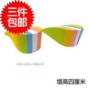 New inner heightening cushion insole single layer 4 cm invisible heightening half cushion female with compression hard foam