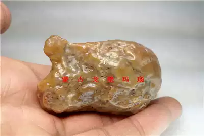 Natural Mongolian Gobi agate Alxa local surface large meridians Qishi rough hand play stone