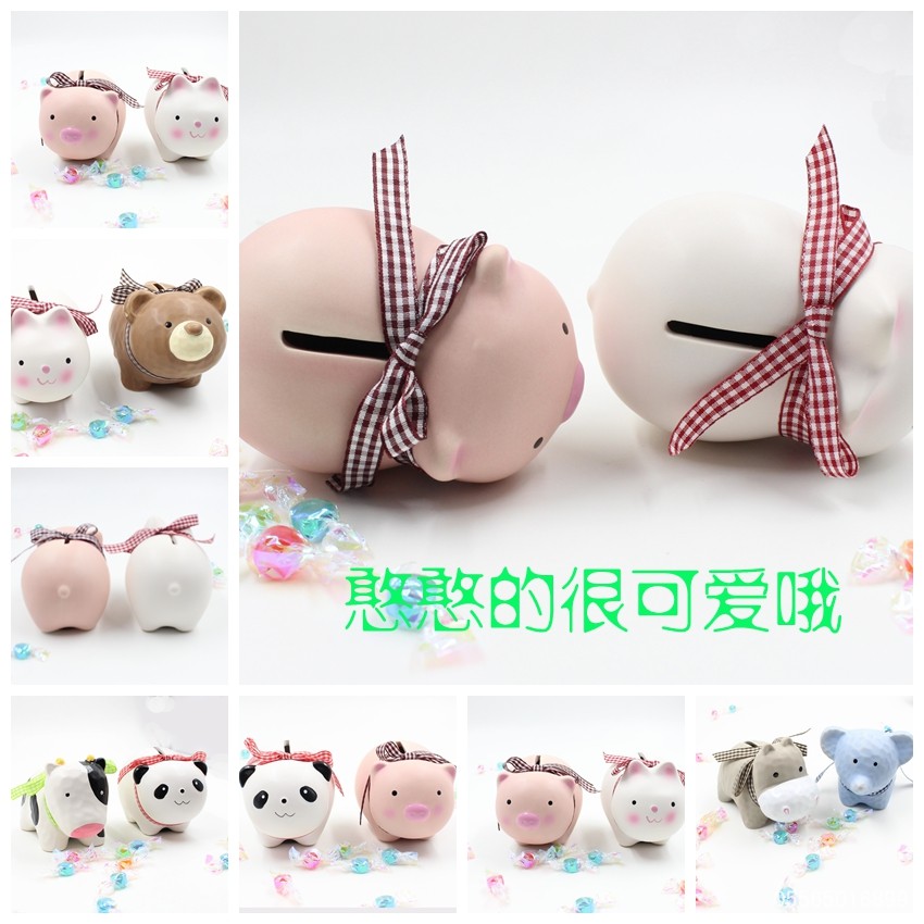 Every Day Special Price Creative Cartoon Zakka Ceramics Crafts Cute cute version Animals deposit money cylinder deposit money cylinder