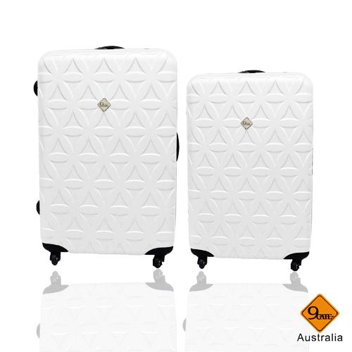 mj/蜜即台湾官网直邮进口行李箱｜20+24寸【Gate9】花花系列ABS雾