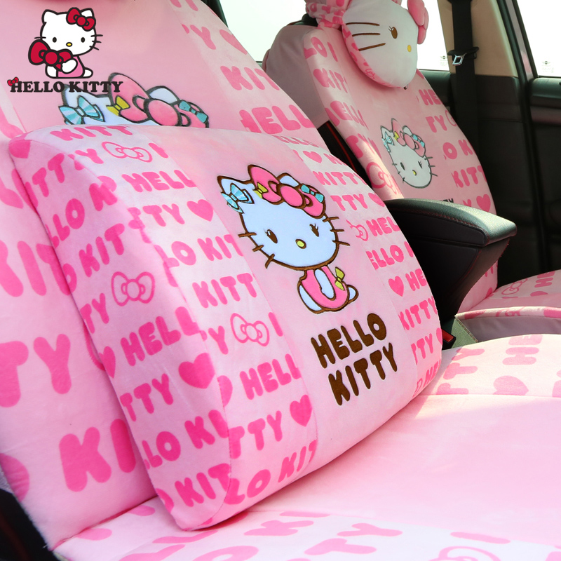 Hello Kitty汽车腰靠记忆棉腰靠垫车用护腰垫靠枕 办公室腰枕靠背