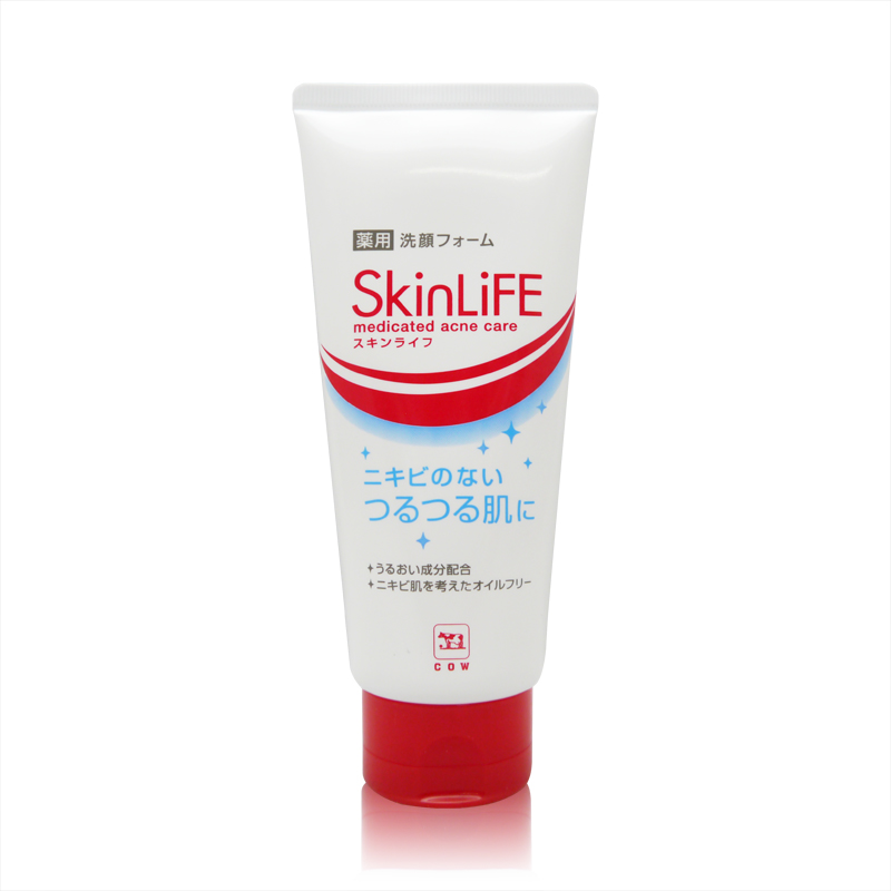 【日本直邮】COW/牛乳石碱Skinlife洗面奶控油保湿痘肌洁面膏130g