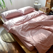 Chăn đơn mảnh đơn giản ấm áp kẻ sọc bông twill bông đơn giường đơn giường đôi