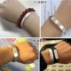 Vòng tay bạc 999 nam nam chân vẽ retro vòng tay bạc mở đôi rắn đôi handmade bạc nữ đơn giản vòng cẩm thạch bọc vàng Vòng đeo tay Cuff