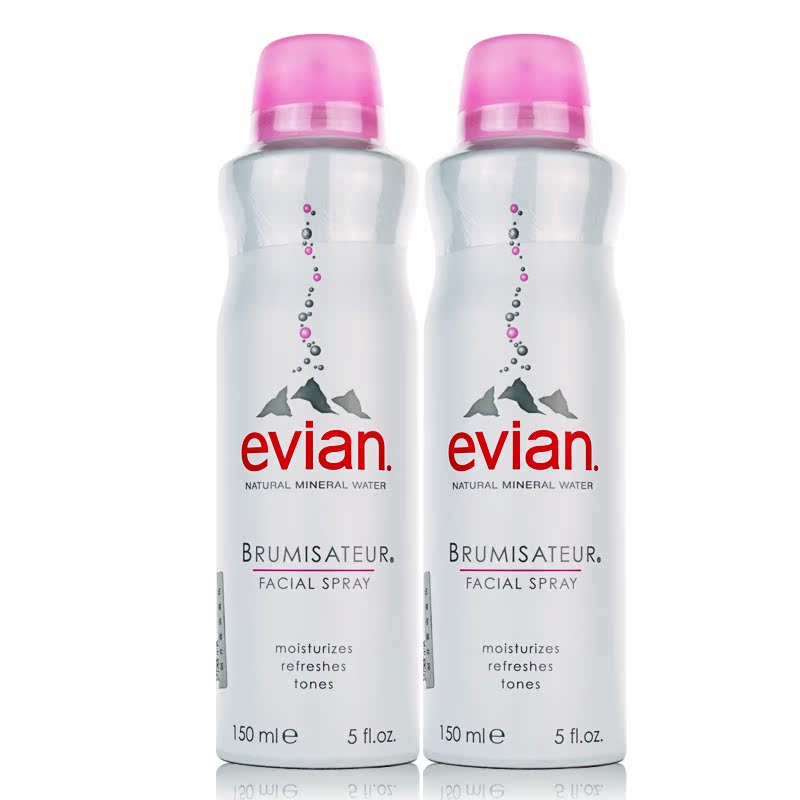 evian/依云 天然矿泉水喷雾150ml 两瓶装 补水定妆保湿舒缓爽肤水