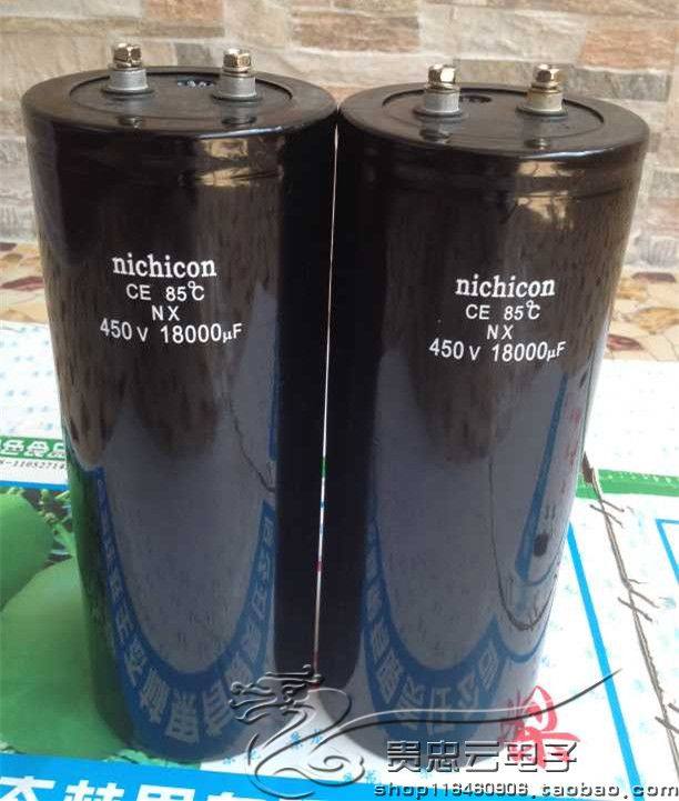 Imported Japanese Nikon nichicon screw foot 450V18000UF inverter energy storage electrolytic capacitor