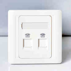 Розетка сетевая LAN Саймон переключатель 55