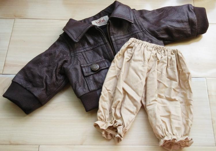 American Brand Teddy Bear Clothing Accessories - Leather Jacket Set DIY Bear Materials Doll Clothes