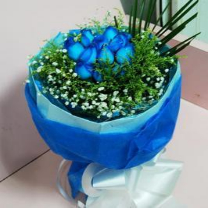 莆田鲜花店速递同城蓝玫瑰/蓝色妖姬七夕情人节池州漳州泉州重庆