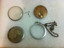 Foreign pocket watch case dial hands