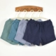 Nhật Bản mùa hè cotton mỏng phần gạc nhăn đôi nhà quần short ngủ quần nữ mùa hè quần short nam đồ ngủ ngắn mùa hè