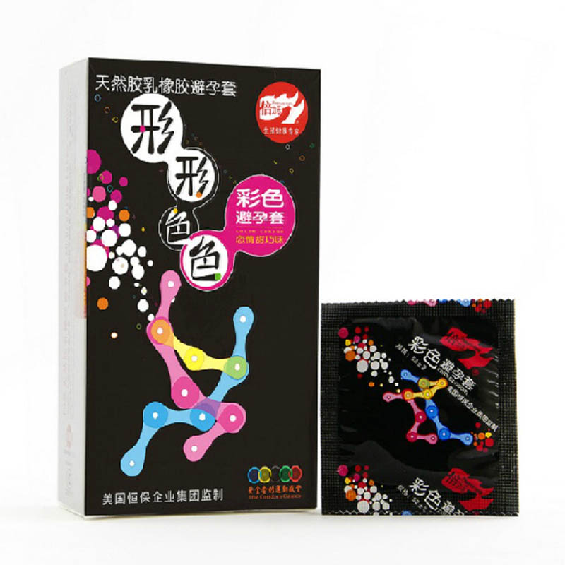倍力乐形形色色避孕套10只装 恋情甜巧彩色安全套 成人情趣性用品