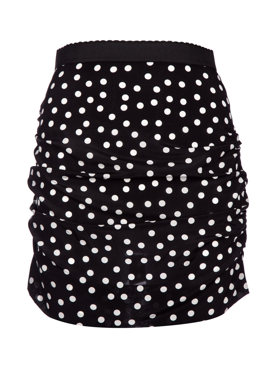 Dolce&Gabbana 拼色波点印花半身裙