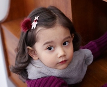 South Korea imported childrens hair accessories hairball rabbit dual-purpose Princess side clip set
