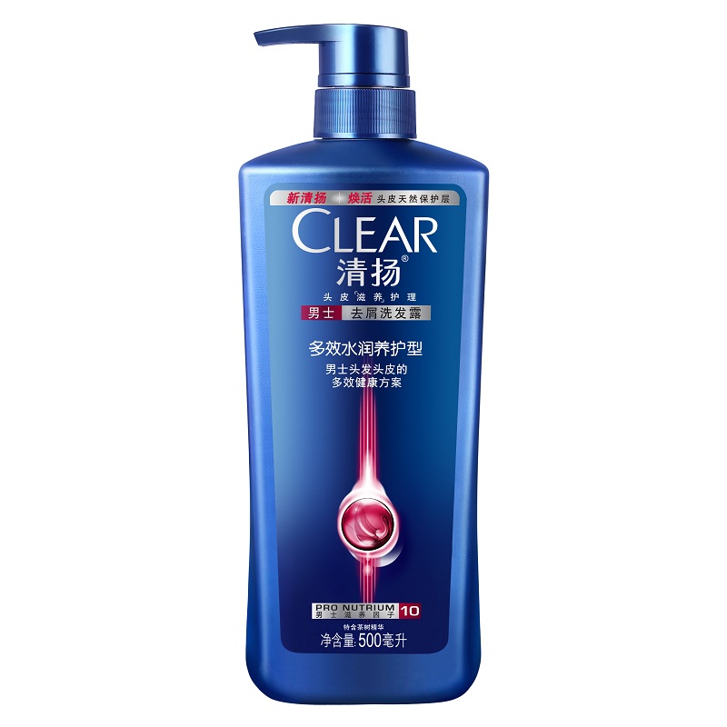 【天猫超市】CLEAR/清扬男士去屑洗发露多效水润型蓝瓶500ml