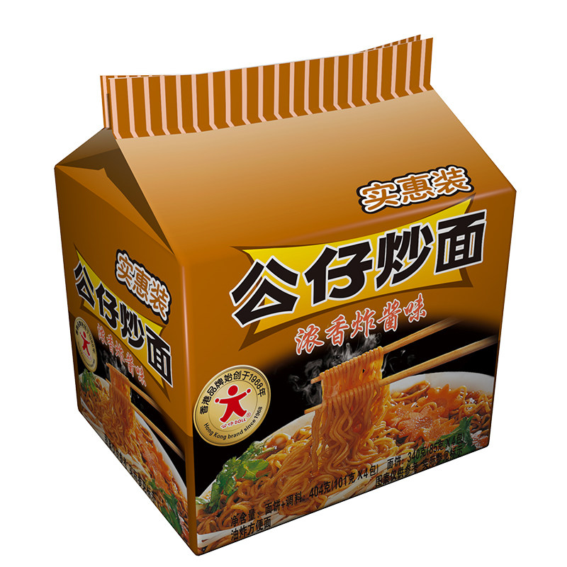 【天猫超市】公仔炒面四包装（浓香炸酱味）404g泡面/方便面○
