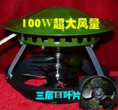 100W three-fan 11-leaf civil cigarette tube ventilation fan exhaust fan stove exhaust smoke exhaust smoking machine(type VI)