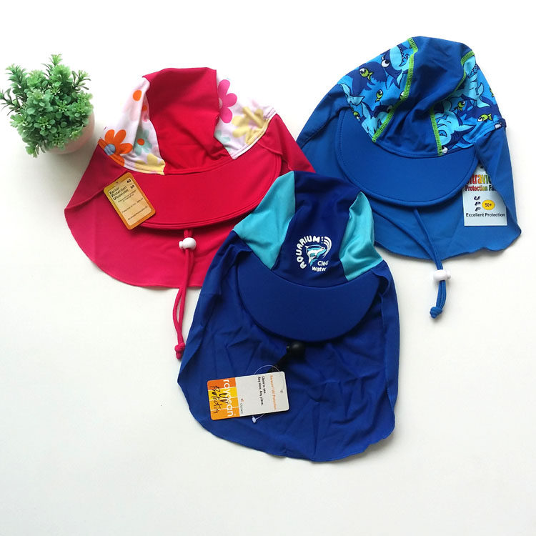 Size 3 is about 7-14Y for boys and girls sunscreen swim caps drawstring swim caps three models