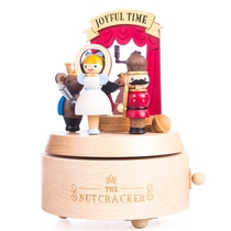 jeancard New Music Box wooden multi rotating Nutcracker music box birthday gift girl child lover