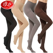 Langsha vớ nữ mùa xuân và mùa thu mô hình pantyhose nữ phần mỏng chống móc thịt màu stovepipe vớ mùa hè màu đen đáy vớ