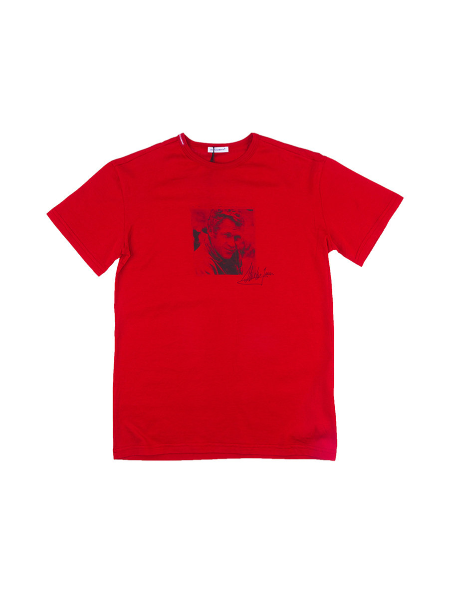 Dolce&Gabbana 红色人像圆领短袖T恤