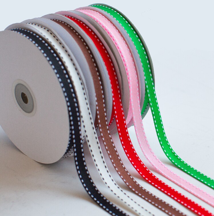 1cm wide 25 yards jump point threaded ribbon ribbon ribbon ribbon 1 plate packaging cake box multi-color