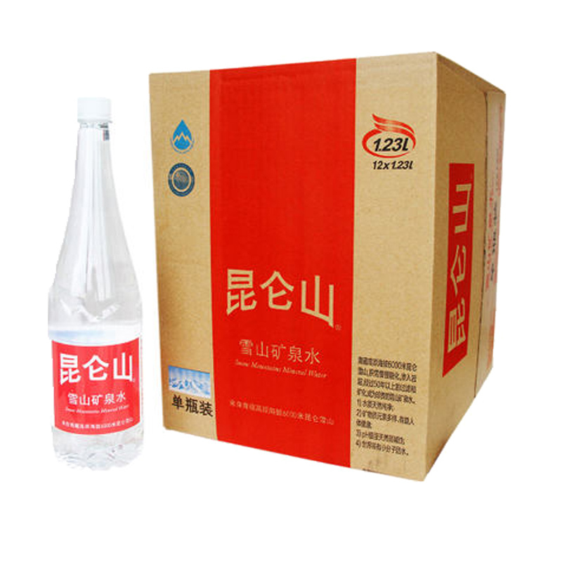 【天猫超市】昆仑山 雪山矿泉水 1.23L*12/箱 送礼泡奶泡茶佳品