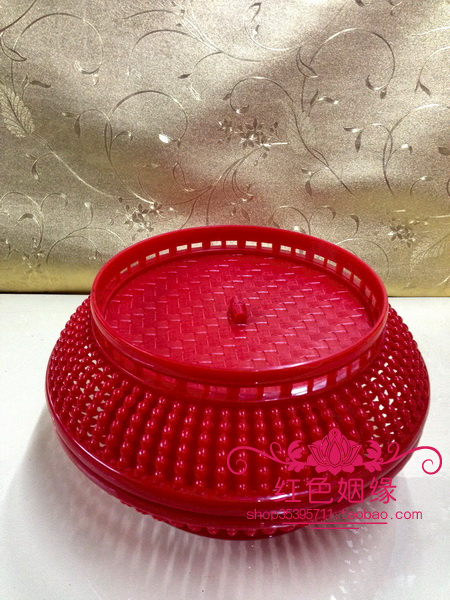 Wedding Dowry Supplies Needlework BASKET ROUND STORAGE BASKET CONTAINING BOX DEBRIS BASKET PLASTIC