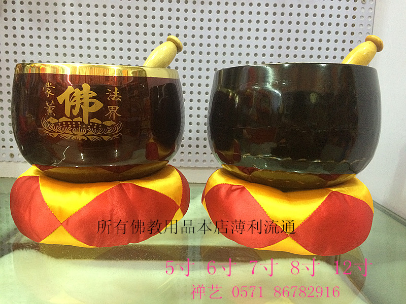 (Zen art) Buddhist religious supplies Legal instruments Copper Xin Daxin Copper Qing Yin chime 5-inch copper Buddha is out of stock