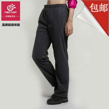 户外抓绒裤子男女款加绒加厚保暖户外休闲裤运动裤内胆探拓