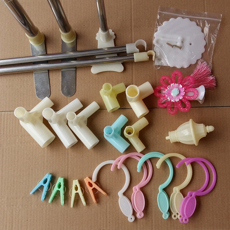 Mosquito net bracket accessories 16-25MM plastic tee joint presser foot mosquito net flower clip fan crossbar hook