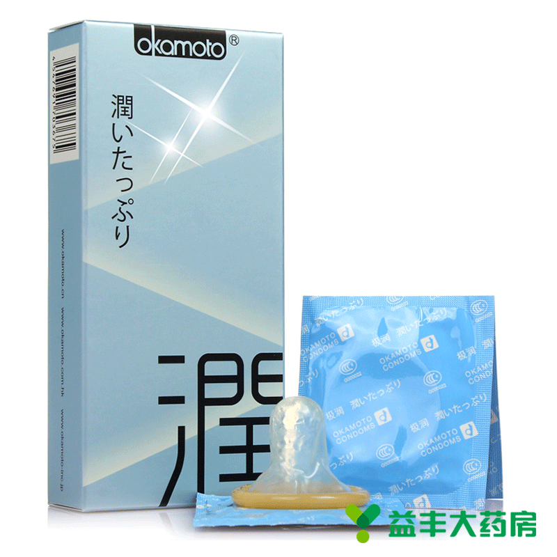 冈本OK润滑10只 超薄避孕套情趣安全套 男女用高潮成人情趣品