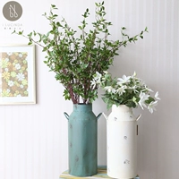 Chống gỉ retro cũ bình dị sắt xô hoa xô hoa xô hoa cửa hàng hoa nhà cắm hoa khô bình hoa trang trí - Vase / Bồn hoa & Kệ chậu gỗ trồng cây