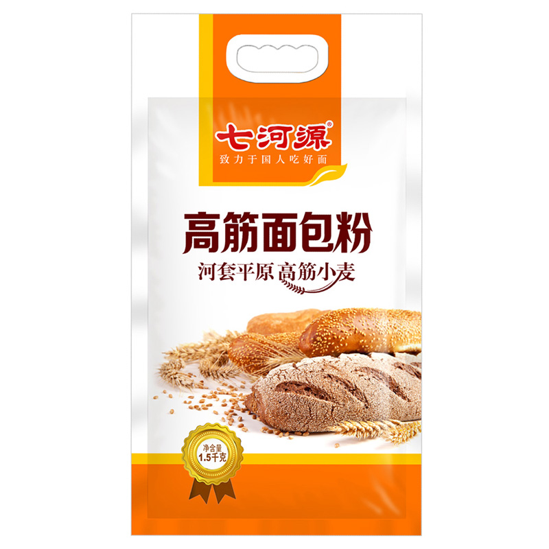【苏宁易购】七河源高筋面包粉1.5kg