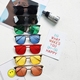 Hàn Quốc ulzzang Phim biển nửa khung kính râm nữ đường phố hipster chic gió hoang dã kính râm nam kính cận đổi màu Kính đeo mắt kính