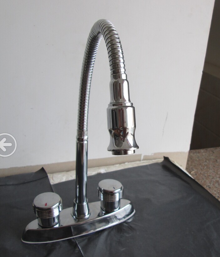Copper tap washbasin double handle double-hole copper surface basin sitting type tap hot and cold kitchen special price