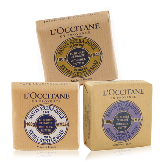 L'OCCITANE 欧舒丹 乳油木香皂三入组(100gX3)台湾官网直邮进口