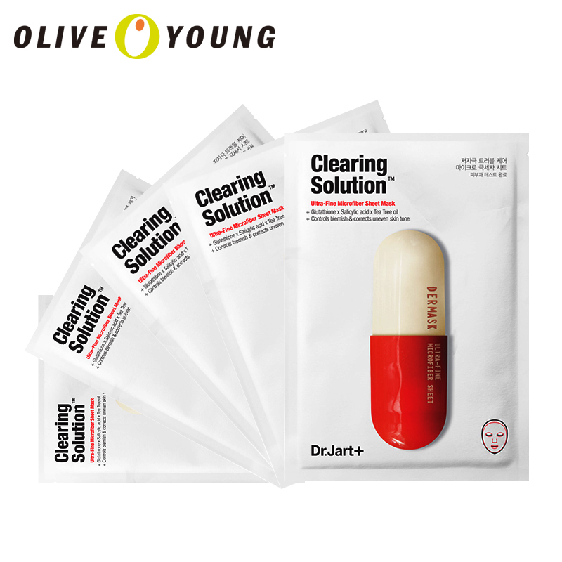 【oliveyoung】Dr.Jart/蒂佳婷 镇静舒缓红色药丸痘痘肌面膜5片