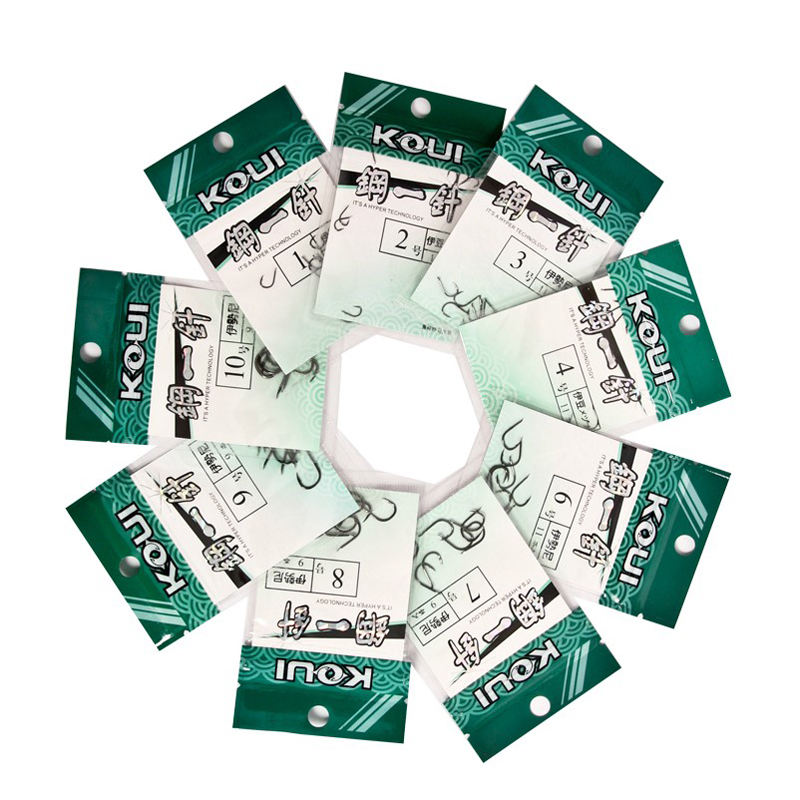 Japan imports Ise-Shini Izu fish hook suit KOUI steel One needle with barb fishing catch fishing gear supplies