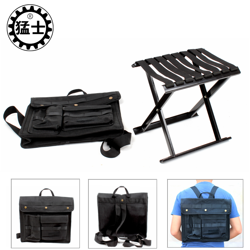 Menses Version Carbon Steel Matza Suit Outdoor Casual Folding Stool Matzal Stool With Double Shoulder Bag