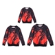 Ins super fire cha mẹ con mùa thu và mùa đông đỏ 2019 áo đồng phục gia đình đi biển Trang phục dành cho cha mẹ và con