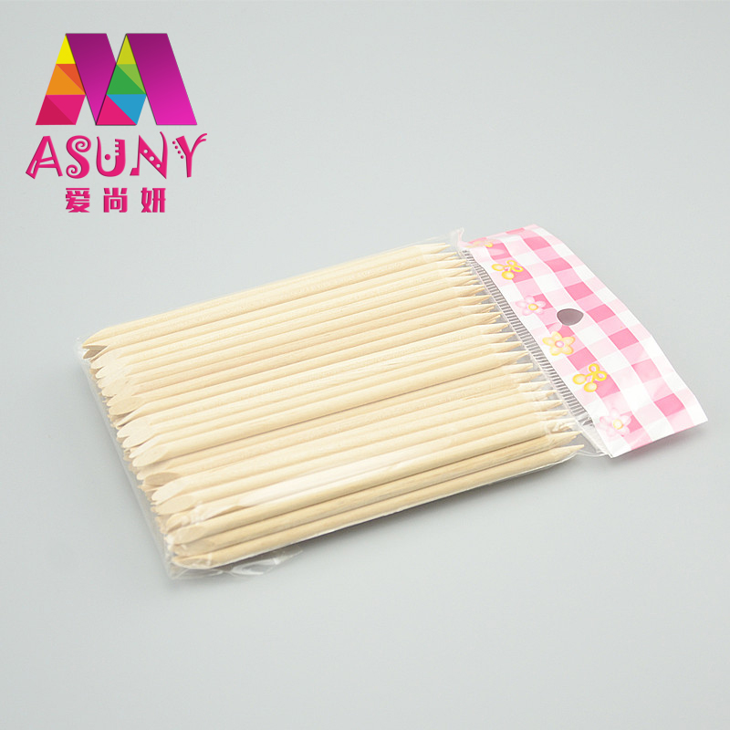Asuny美甲用品工具套装 橘木棒 点钻棍推死皮 两用木棒100支装