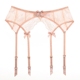 Sexy ren nơ garter cực cám dỗ đen retro siêu mỏng trong suốt kẹp garter clip nữ dây nịt bít tất ren gợi cảm Nịt Tất