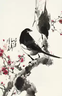 Art micro-spray art micro-spray Wang Ziwu Shuangxi 30x46cm