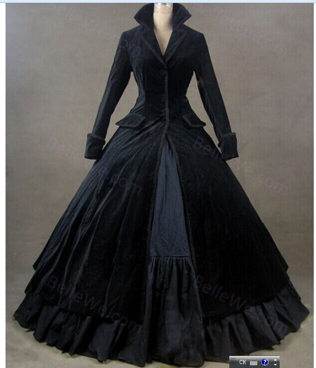 Black Vintage Victorian Gothic Dress Long Dress Vintagegothicvictoriandress