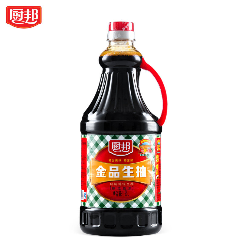 【天猫超市】厨邦金品生抽1.25L美味酿造生抽做菜调味品调色必备