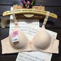 Authentic Wen Jiali 3289 không có vòng thép mỏng phần trơn loại điều chỉnh đồ lót ba hàng khóa bán buôn 10 áo lót bầu